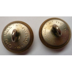 2x Civil Defence Buttons 17mm British