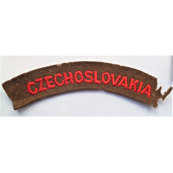 WW2 Czechoslovakia Cloth Shoulder Title