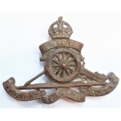 WW2 Royal Artillery Cap Badge Rotating Wheel