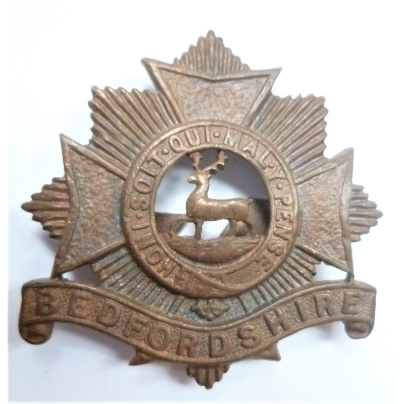 Bedfordshire Regiment Officers Bronze Cap Badge