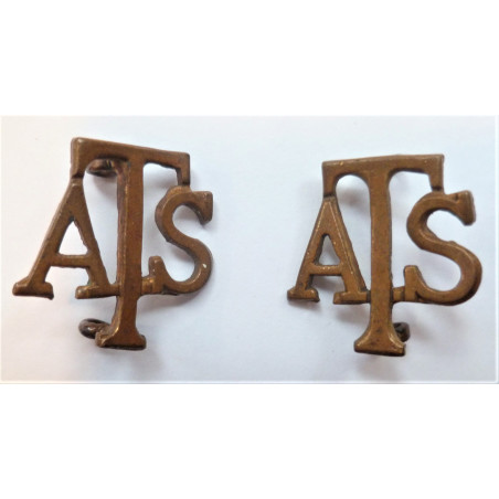 Pair Auxiliary Territorial Service ATS Collar Badges