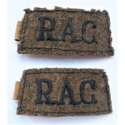 Pair Royal Armoured Corps Slip on Shoulder Titles