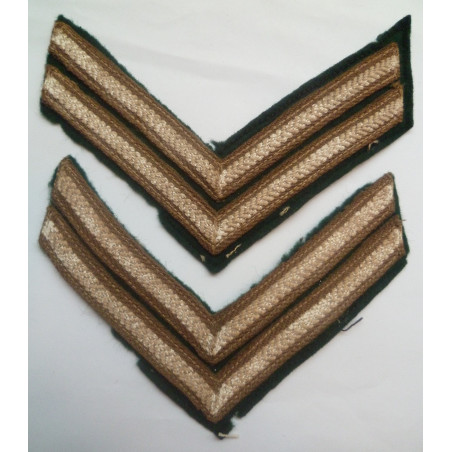 Pair WW2 Corporal Rank Insignia Chevrons Stripe British Army