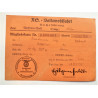WW2 National Socialist People's Welfare NSV Membership Card