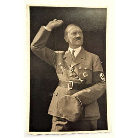 WW2 Hitler The Fuhrer Salute Postcard