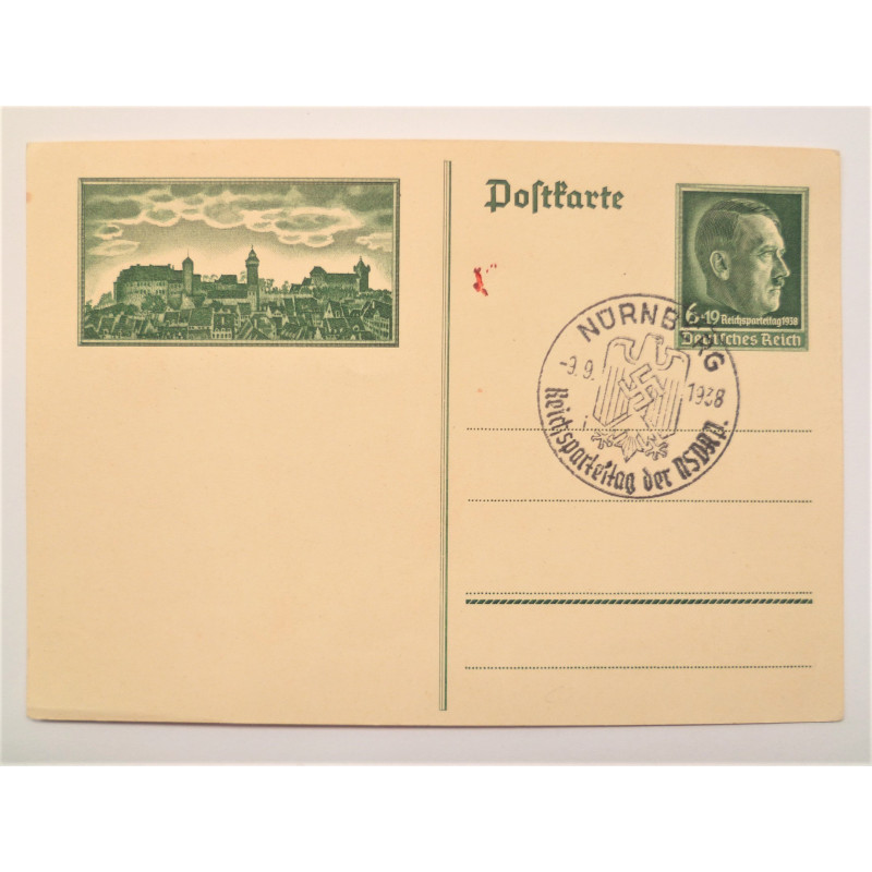 WW2 Nurnberg Post Card 1938 Reichsparteitag Der NSDAP