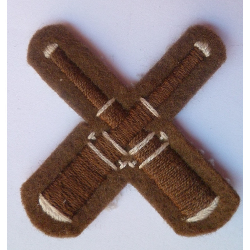 British Army Crossed Cannons Cloth Trade Sleeve Badge