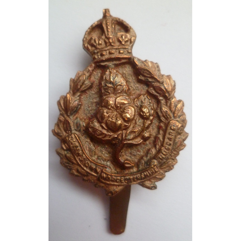 WW1 Queens Own Worcestershire Hussars Cap Badge