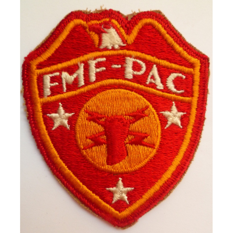 WW2 United States Marine FMF-PAC HQ Cloth Patch Badge