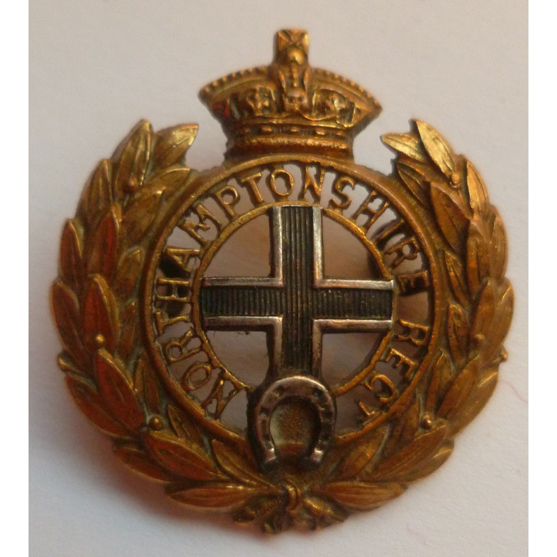 Northamptonshire Regiment Officers Late Victorian Collar Badge