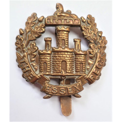 WW1 Essex Regiment All Brass Economy Cap Badge