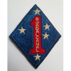 WW2 United States 1st Marine Division Guadalcanal Cloth Patch Badge USMC