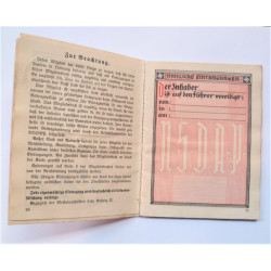 WW2 NSDAP Membership Book
