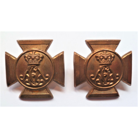 Pair WW2 Wiltshire Regiment Collar Badges