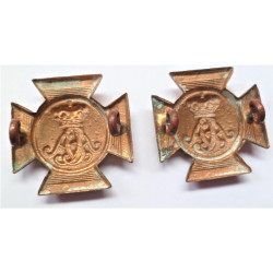 Pair WW2 Wiltshire Regiment Collar Badges