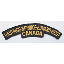 Hastings & Prince Edward Regiment Cloth Shoulder Title Canada