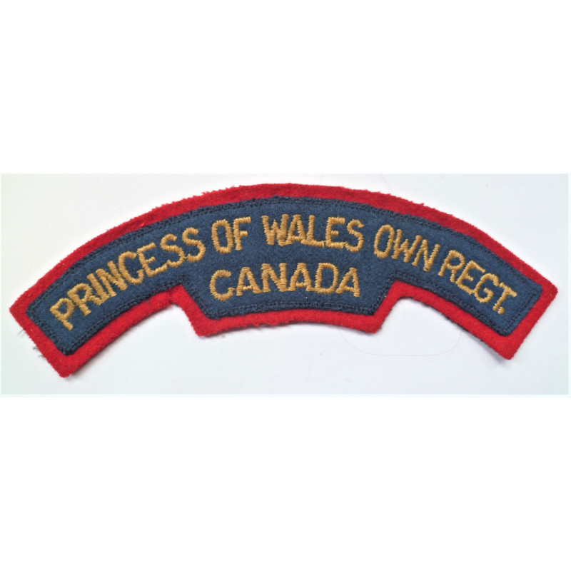 Princess Of Wales Own Regiment Canada Cloth Shoulder Title