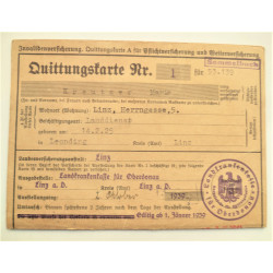 German National Socialist People's Welfare NSV Disability Document