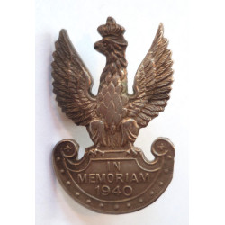 WWII Polish Army Eagle Sweetheart Badge In Memoriam 1940