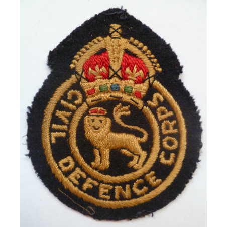 Civil Defence Corps Cloth Embroidered Badge