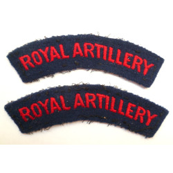 Pair Royal Artillery Cloth Shoulder Title