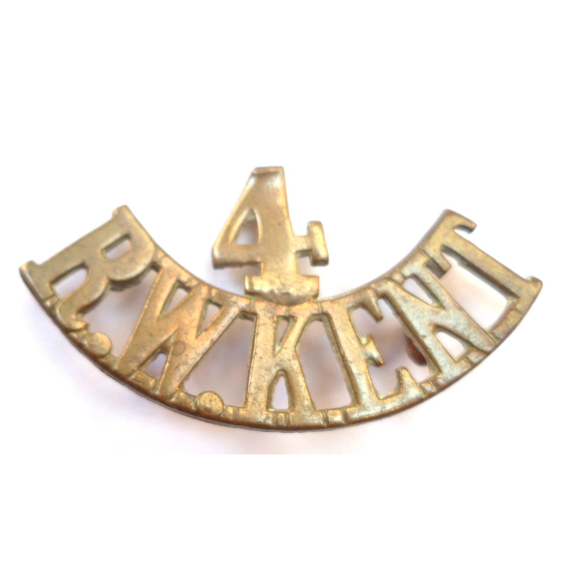 4th Royal West Kent Regiment Brass Shoulder Title