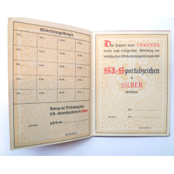 SA Sports Award Booklet "Urkunde" to SA Member