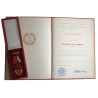 German DDR Banner of Labour 2nd Class Medal and Certificate