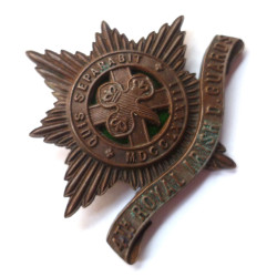 WW1 4th Royal Irish Dragoon Guards Officer Bronze Cap Badge