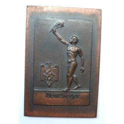 German Sporting Award NSRL Winners Plaque in Bronze 1937