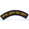 WWII Royal Army Pay Corps Cloth Shoulder Title