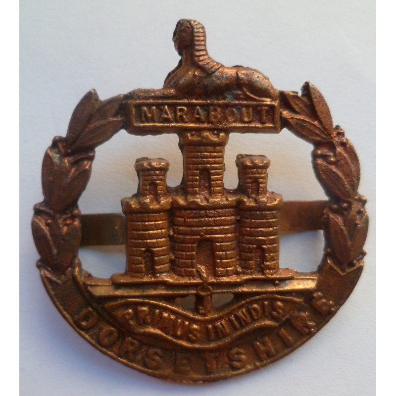 Dorsetshire Regiment Officers Bladed Gilded Cap Badge Service Dress