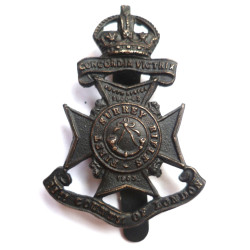 21st County Of London Surrey Rifles Cap Badge
