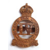 4th Queen's Own Hussars Bronze Officers Cap Badge