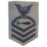 WW2 USN Chief Petty Officers Torpedoman Grey Green Rating Cloth Badge