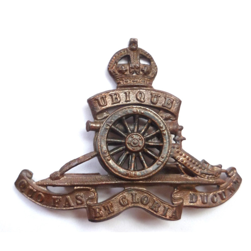 Royal Artillery Officers Bronze Cap Badge WW2 insignia