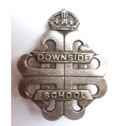 Downside School ( Bath ) OTC White Metal Cap Badge