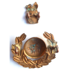 WW2 Royal Marine Officers Beret Badge Two Piece