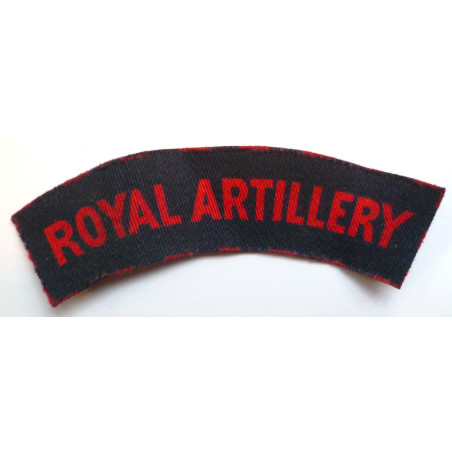 Royal Artillery Printed Cloth Shoulder Title WW2
