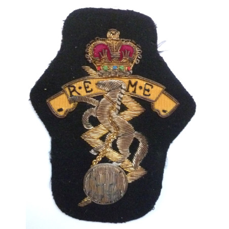 Royal Electric Mechanical Engineers Bullion Cloth Blazer Badge