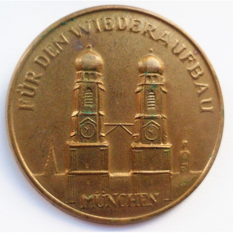WW2 German Tinnie Für Den Wiederaufbau München badge