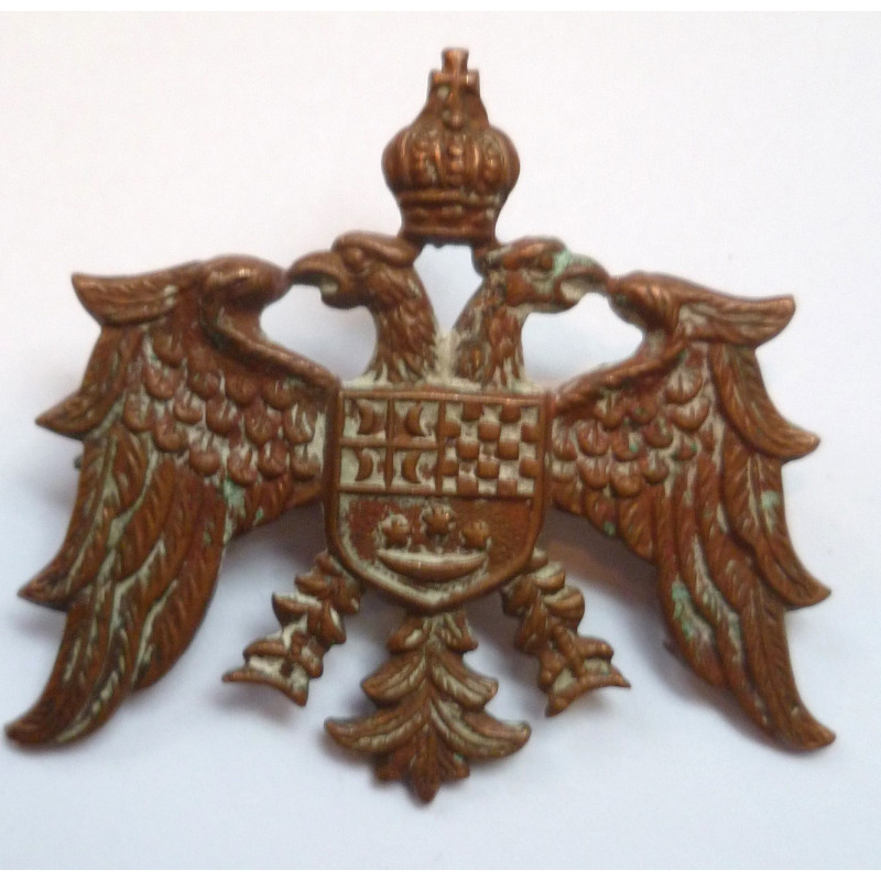 Kingdom Yugoslavia British Made cap badge for Refugee
