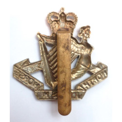 North Irish Horse Queen's Crown Cap Badge British Military
