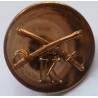 WWII United States Cavalry K Company Collar Disc Insignia Badge Type III Screw Back
