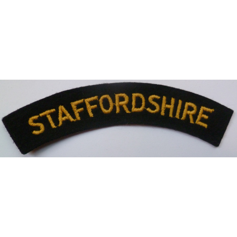 Staffordshire Regiment Cloth Shoulder Title British Army