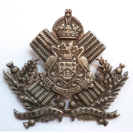 India - Calcutta Scottish Silver Glengarry/Cap Badge
