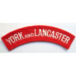 York And Lancaster Regiment Shoulder Title