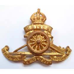 Royal Artillery Gilded Cap Badge Rotating Wheel British Army