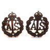 Auxiliary Territorial Service ATS Collar Badges