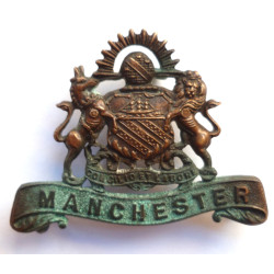 WW1 Manchester Regiment Bronze Collar Badge